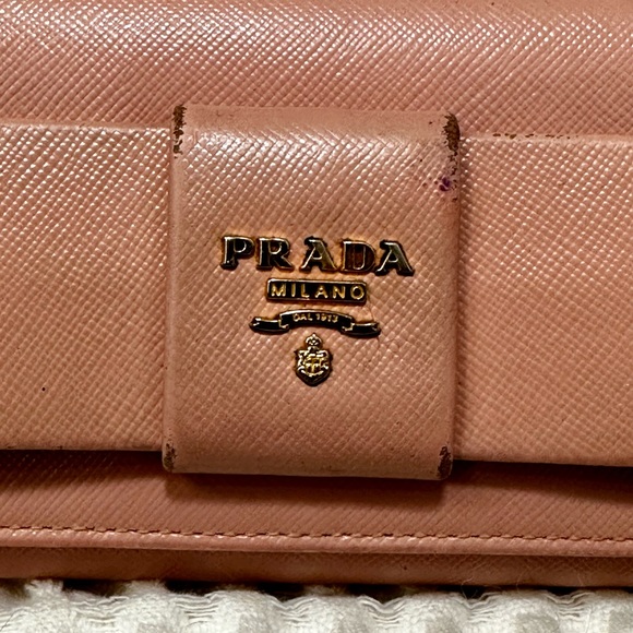 Prada Double Snap Long Wallet with Bow - Picture 4 of 15